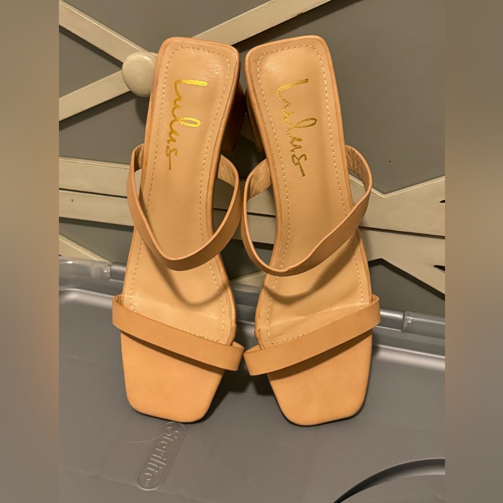 Lulu’s Fallyn Naked Mules (no box)